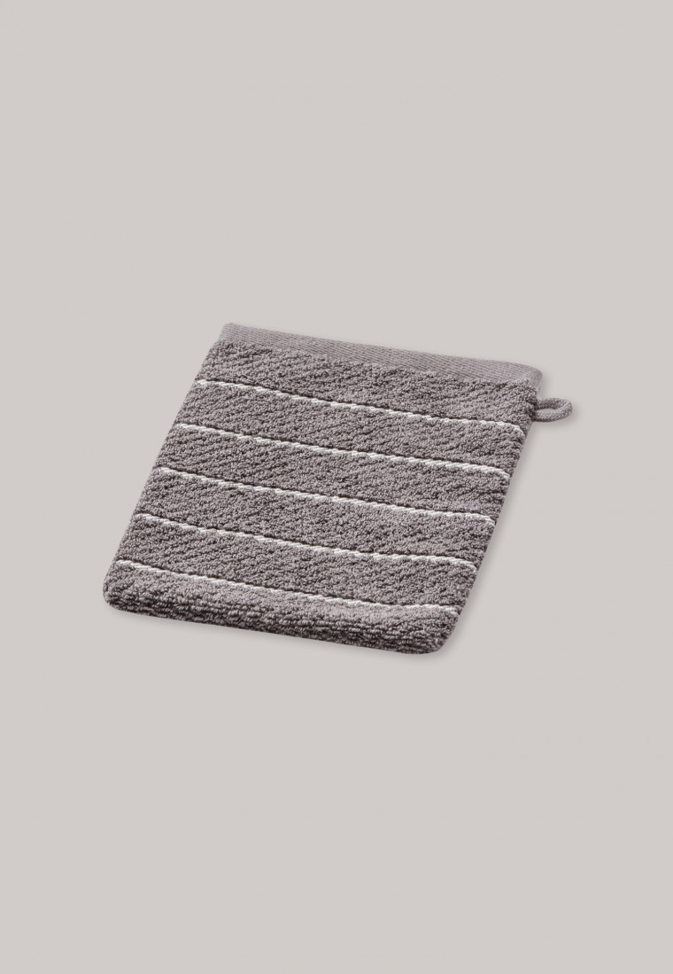 Wash cloth 16 x 21 striped graphite - SCHIESSER Home