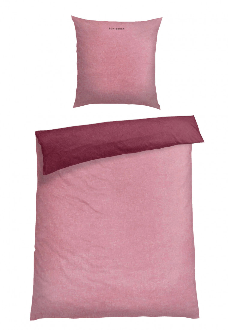 Reversible bed linen 2-pieces fine fiber dusky pink - SCHIESSER Home