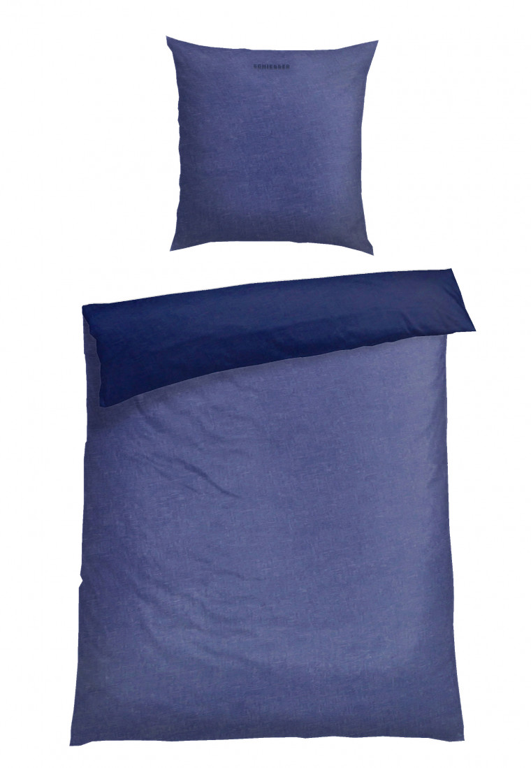 Reversible bed linen 2-piece fine fiber blue - SCHIESSER Home