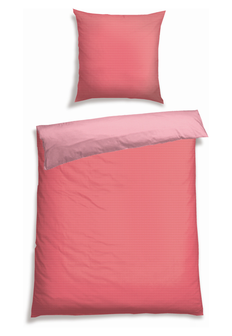 Omkeerbaar bedlinnen 2-delig renforcé zalm-rood - SCHIESSER Home