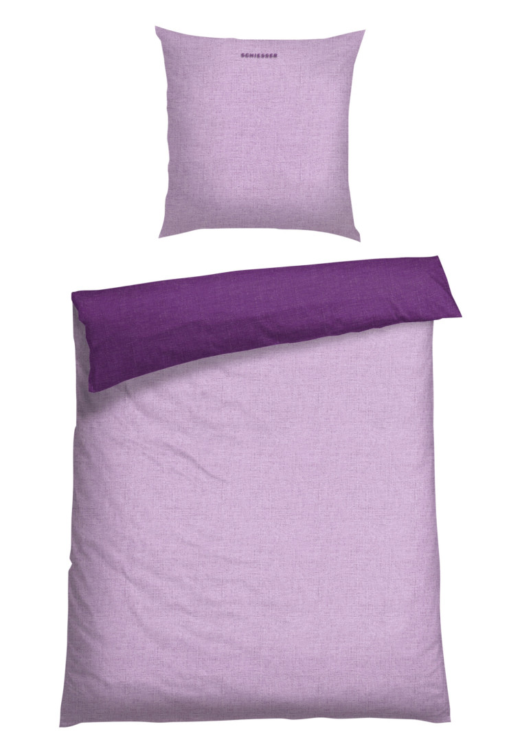 Parure de lit de lit réversible 2 pièces Renforcé lilas  SCHIESSER Home