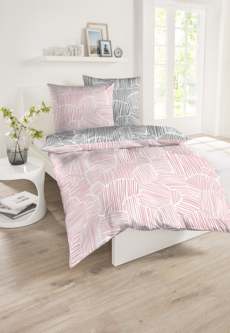 Reversible bed linens 2-piece satin berry - SCHIESSER HOME