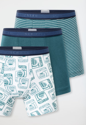 Short set van 3 streepjes meerkleurig - 95/5