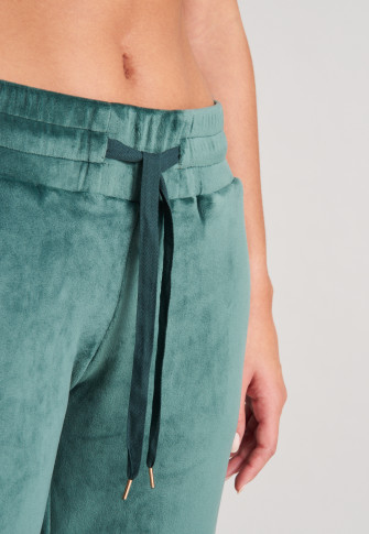 Pantalon long velours poches latérales vert foncé - Mix + Relax
