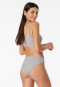 Rio bikini panty double rib organic cotton heather gray - Pure Rib