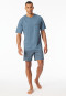 Schlafanzug kurz Organic Cotton Karos graphit - Comfort Nightwear