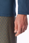 Lange pyjama, diepblauw met patroon - Comfort Nightwear