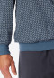 Schlafanzug lang Bündchen Karos graphit - Comfort Nightwear