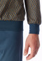 Schlafanzug lang Bündchen deep blue gemustert - Comfort Nightwear