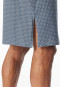 Nachthemd kurzarm Organic Cotton V-Ausschnitt Brusttasche graphit kariert - Comfort Nightwear
