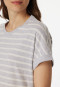 Sleepshirt short sleeve stripes silver gray mottled - Casual Essentials