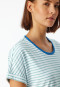 Sleepshirt kurzarm Streifen jade - Casual Essentials