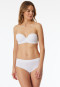 Bandeau bra with high support cup white - Unique Micro