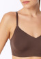 Bustier van microvezel met uitneembare pads, donkerbruin - Invisible Soft