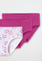 Lot de 3 culottes Smileys rose/blanc - Fine Rib