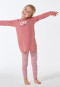 Schlafanzug lang Interlock Leggings Katze Ringel altrosa - Kids Nightwear
