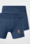 Shorts 2er-Pack Nashorn blau - Fine Rib