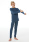 Unisex Long-Sleeve Warm Shirt, Deep Blue - thermo
