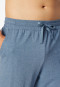 Schlafanzug Doppelripp & Jersey lang Bündchen blau-jaspe - Modern Nightwear