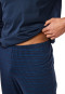 Lange pyjama met manchetten, deep sea blue - Casual Essentials