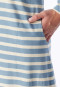 Nachthemd langarm Ringel graublau - Casual Essentials