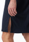 Nachthemd langarm Streifen nachtblau - Fine Interlock