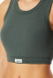 Bustier Feinripp dunkelgrün - Revival Paula