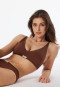 Ajourée bustier seamless dark brown - Revival Alma
