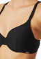 Bikini con strisce riciclate in jersey di conchiglia nero - Aqua
