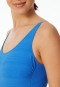 Swimsuit jersey recycled stripes aquarium - Aqua