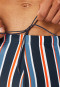 Swimming trunks with zipped pocket knitwear recycled stripes midnight blue - Aqua