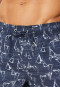Swim trunks woven fabric recycled midnight blue sailboats - Aqua
