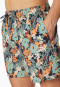 Swim trunks woven fabric recycled flowers multicolor - Aqua