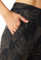 Schlafanzug lang Interlock Ginkgo schwarz - Modern Nightwear