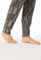 Lange pyjama manchetten Ginkgo zwart - Modern Nightwear