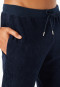 Pyjama lang velours manchetten in nachtblauw - selected! Premium Warming