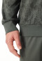 Pyjama lange interlock manchetten donkergroen patroon - Fine Interlock
