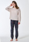 Long pyjamas with beige mottled cuffs - Family