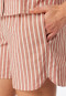 Pyjama korte geweven stof strepen terracotta - Selected Premium
