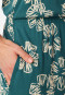 Camicia da notte a maniche corte interlock fascia elastica fiori verde - Modern Nightwear