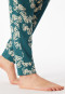 Pyjama lange interlock manchetten bloemen groen - Modern Nightwear