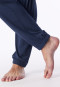 Lange pyjama met fijne rib-manchetten, deep sea blue - Selected Premium Warming