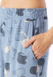 Long Pyjamas, Coffee, Grey-Blue - Casual Fashion