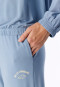 Pigiama lungo con polsini grigio-blu - Fashion casual