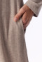 Nachthemd met lange mouwen, fijnrib, warm, bruin gemêleerd - selected! Premium Warming