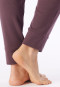 Long Pyjamas with Fine Ribbing in Cocoa Brown - Selected! Premium Warming