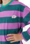 Camicia da notte a maniche lunghe a righe color bacca - Nightwear