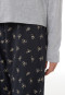 Lange pyjama met strik, grijs gemêleerd - Nightwear