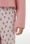 Lange pyjama met bloemenmotief, oudroze - Nightwear