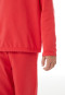 Lange pyjama van sweatshirtstof met manchetten, levendig rood - Nightwear